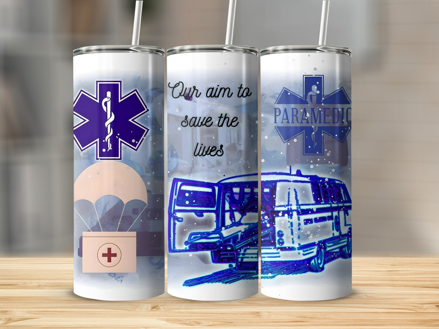 Paramedic Tumbler with Inspirational EMS Designs