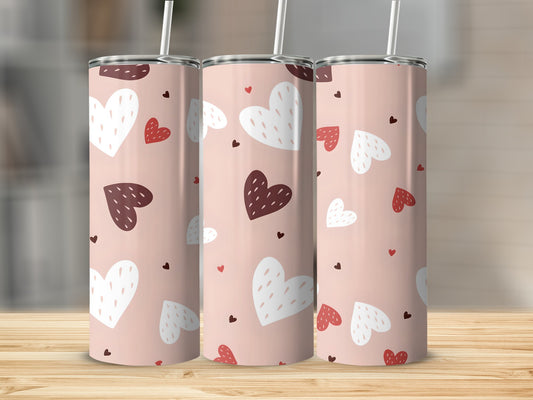 Cute Heart Design Perfect for Valentine's Day Tumblers