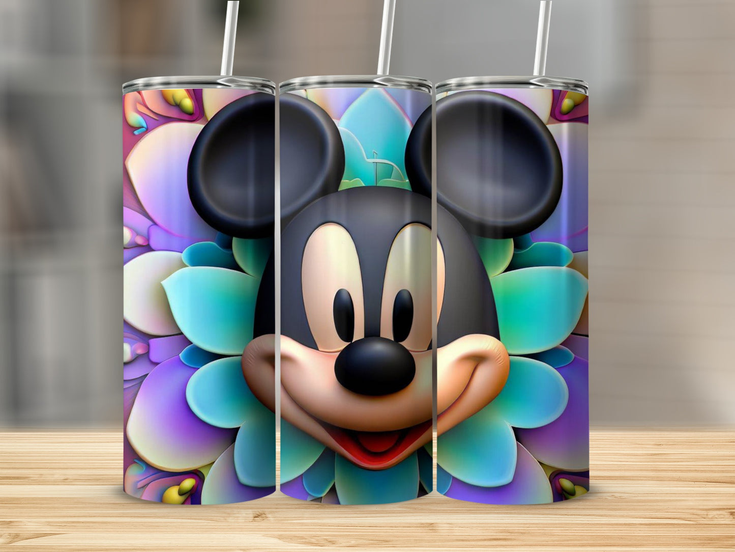 Colorful Mickey Mouse Tumbler Vibrant Design