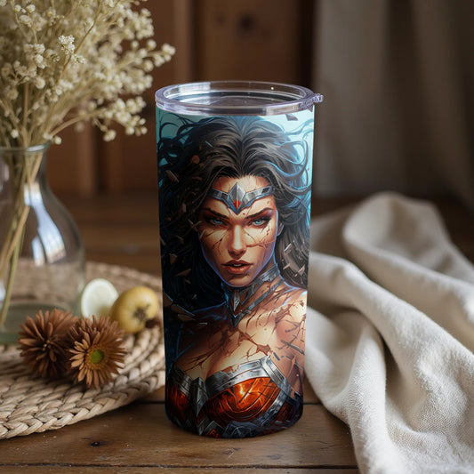 Heroic Artwork Tumbler with Intricate Details