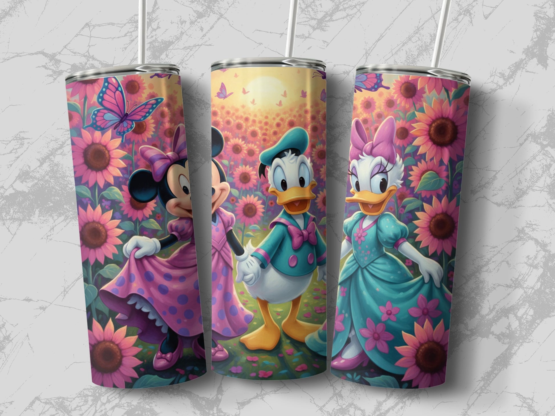 Colorful Character Design Tall Stainless Steel Tumbler