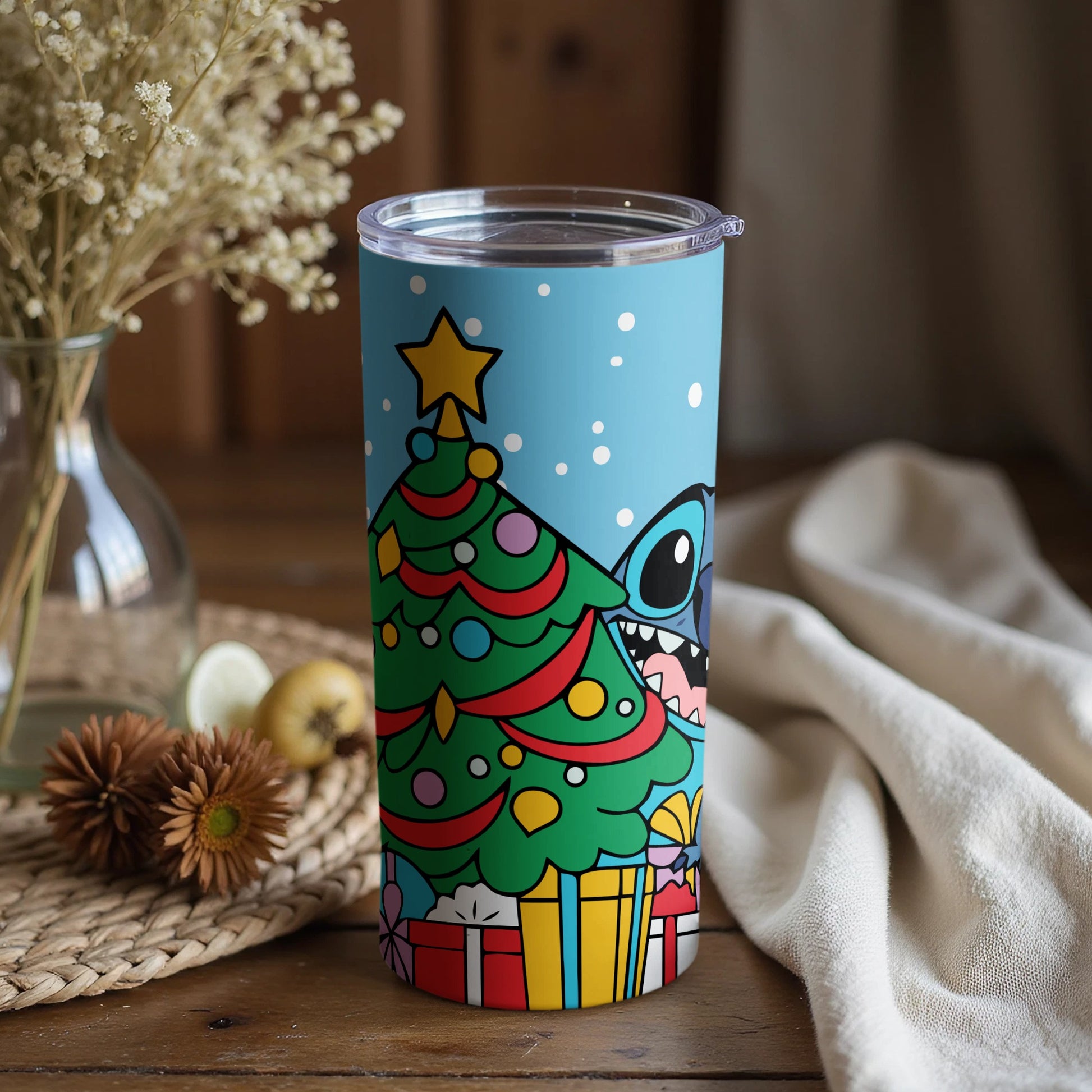 Cute Christmas Stitch Graphic Holiday Tumbler