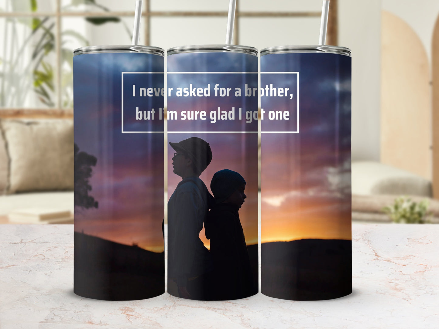 I Never Asked For a Brother Glad Got One Tumbler Product
