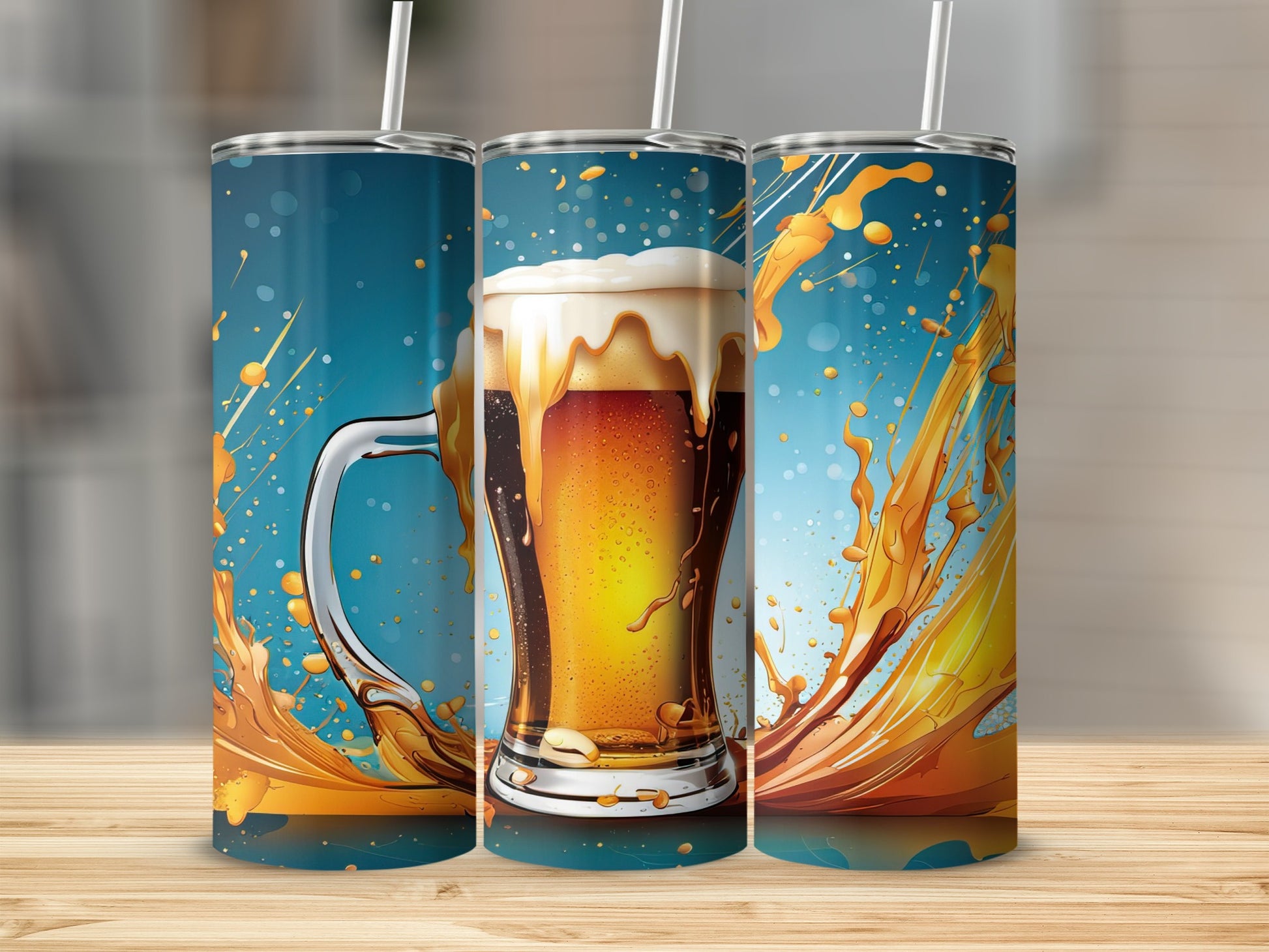Vibrant Beer Mug Design Insulated Tumbler Product