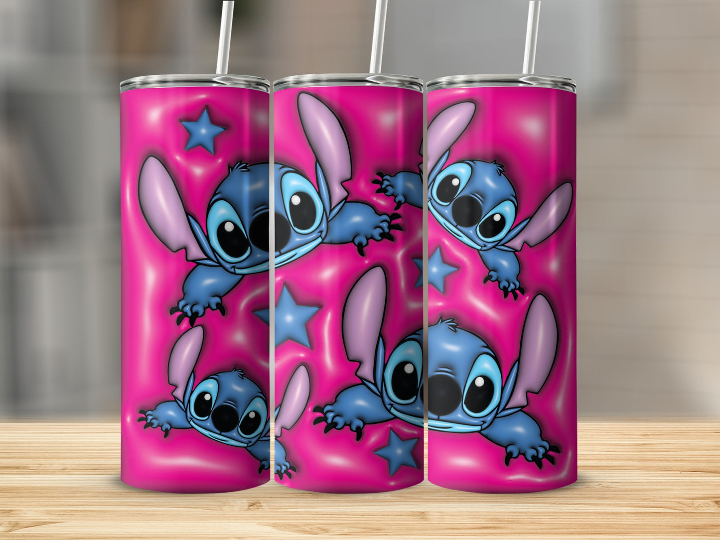 Cute Blue Alien Cartoon Design Insulated Tumbler