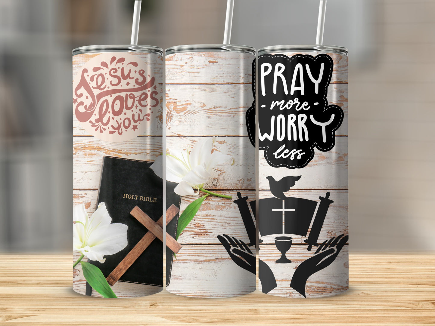 Inspirational Religious Quotes Tumblers Set for Faithful