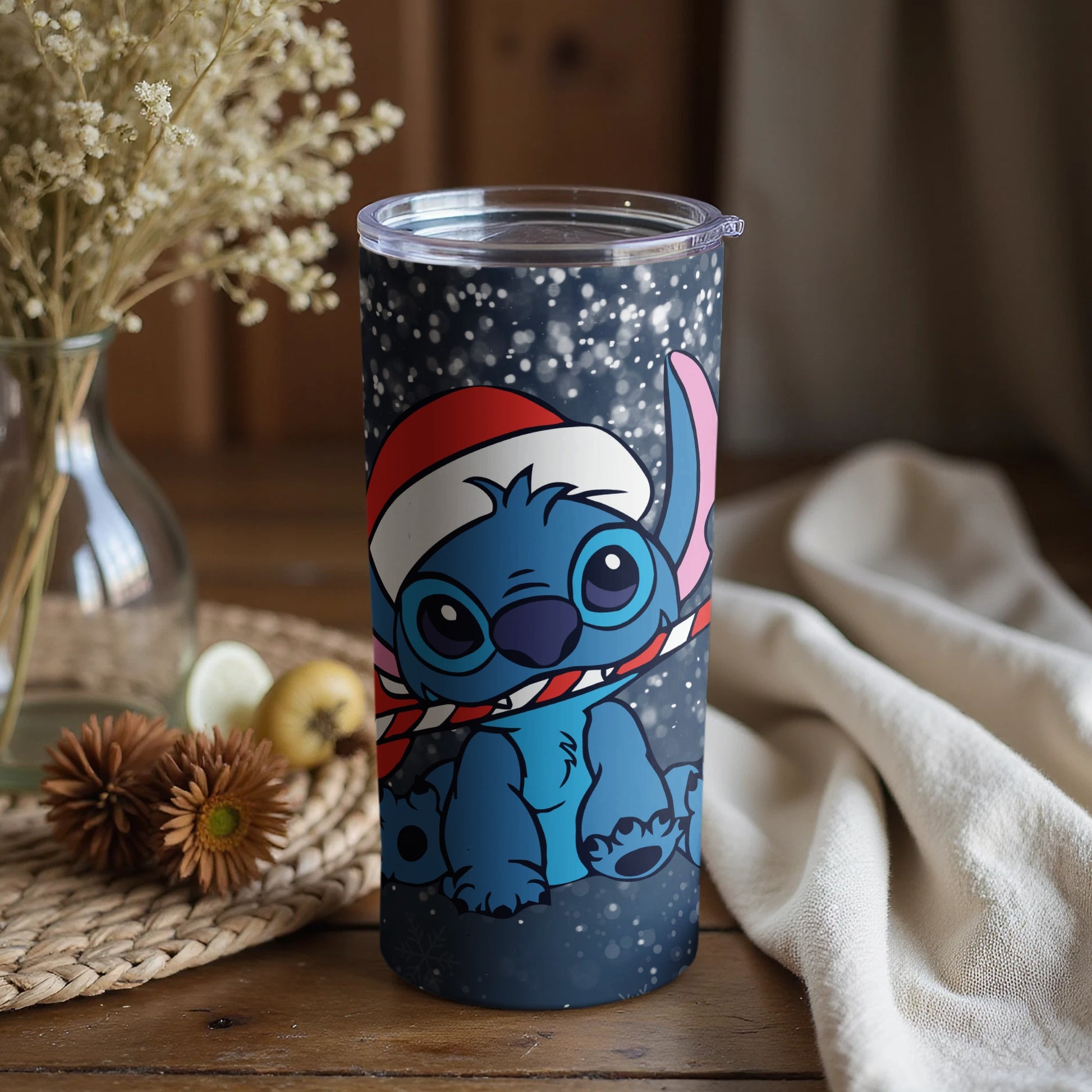 Festive Stitch Themed Tumbler for Christmas Enthusiasts