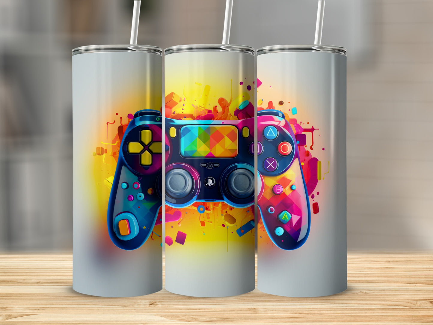 Colorful Controller Design Insulated Drinkware Tumblr