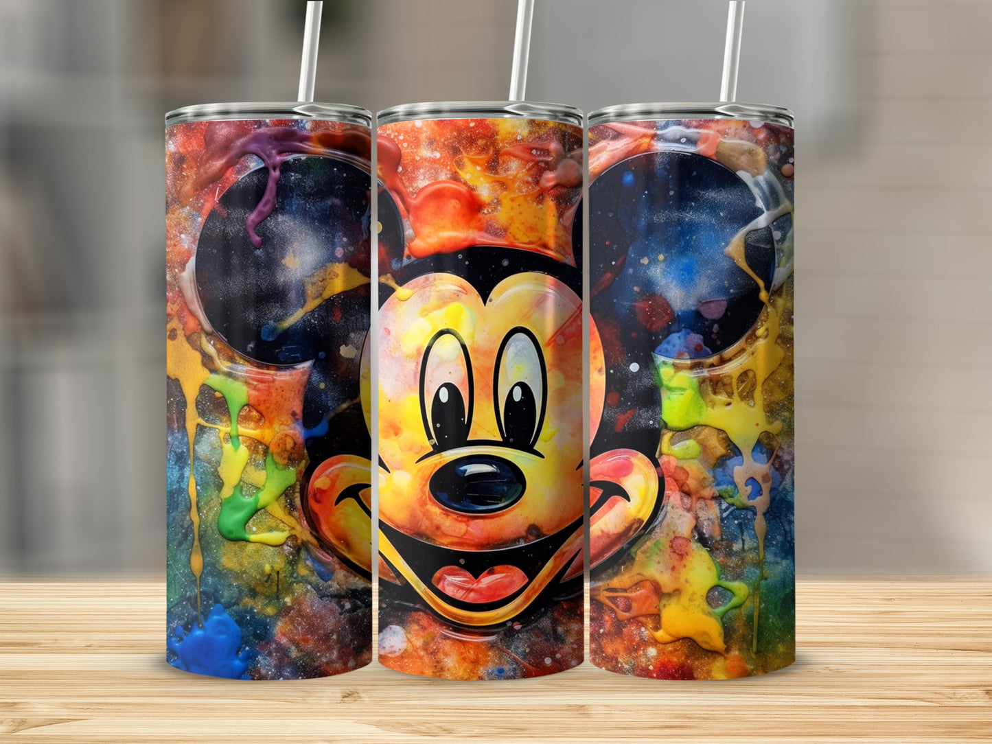 Colorful Mickey Mouse Design Steel Tumbler