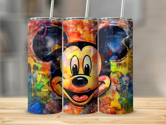 Colorful Mickey Mouse Design Steel Tumbler