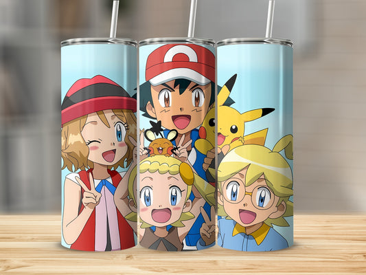 Colorful Anime Character Design Tumbler Set