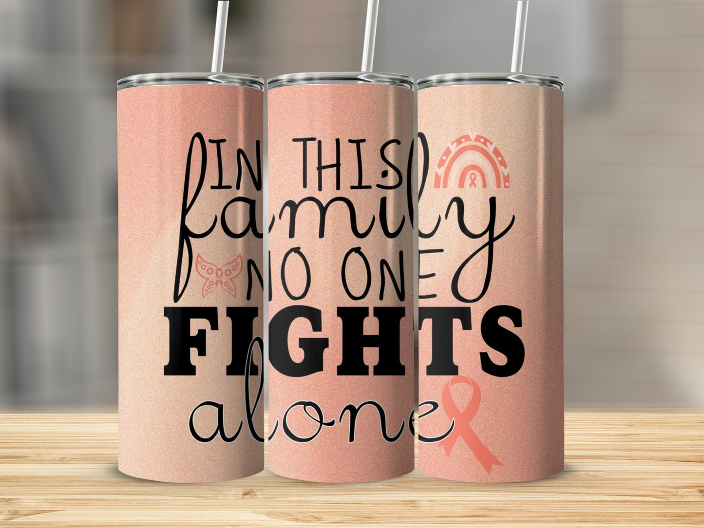 This Family No One Fights Alone Inspirational Mug