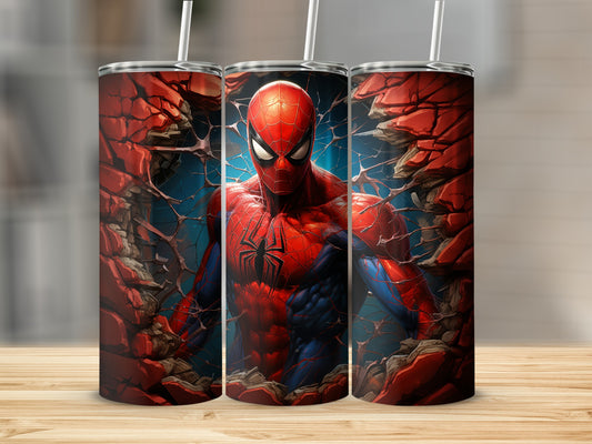 Spiderman Breaking Through Design Tumbler Product