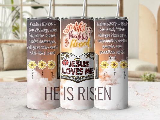 Inspirational Scripture Tumblers with Quotes and Designs