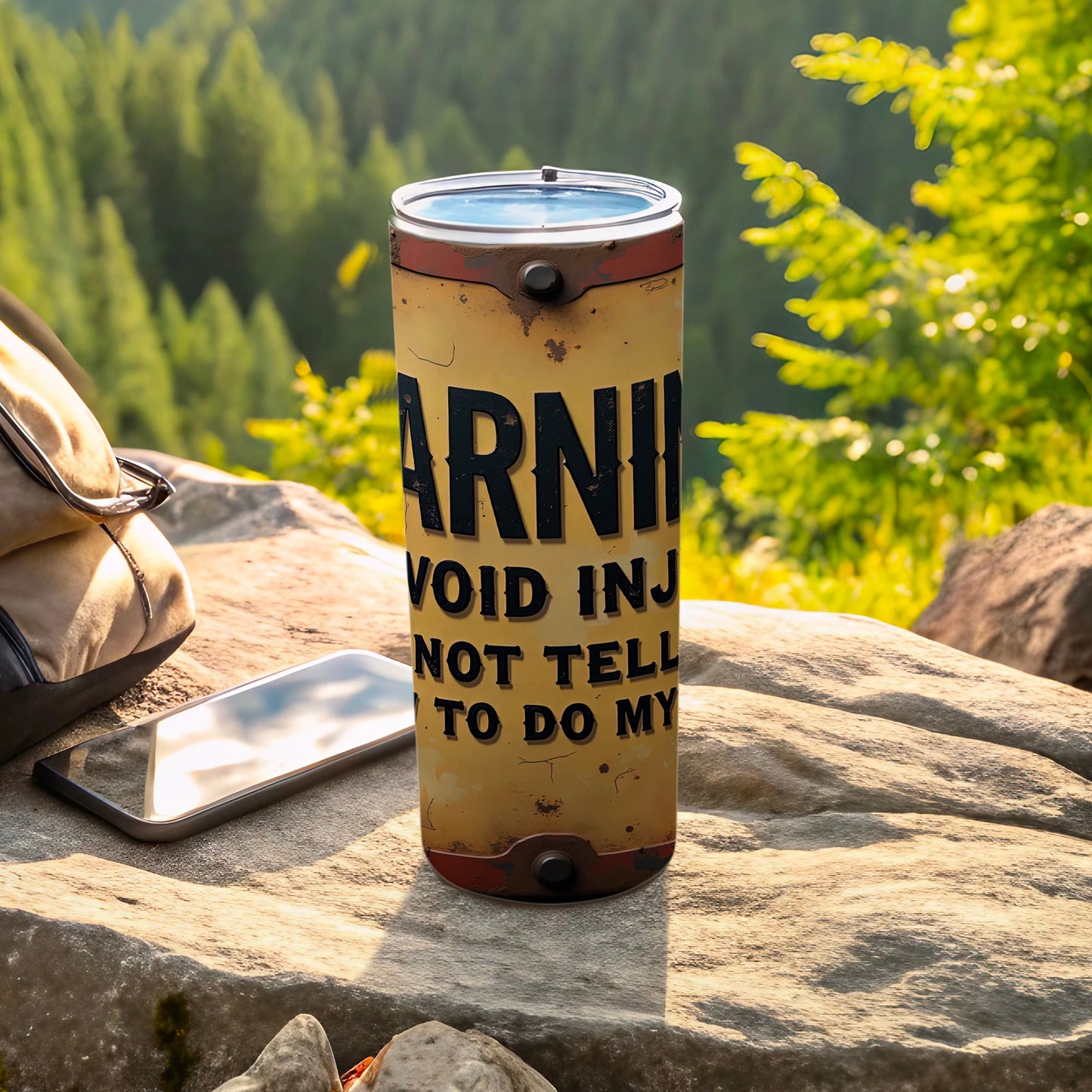 Warning Message Humorous Tumbler Sassy Statement product type
Tumbler
Travel Tumbler
Warning Sign
Humorous
Sarcastic
Funny Gift
Distressed Design
Retro Style
Sassy Message
Outdoor Drinkware
Adventure Gear
Camping Cup
Beverage Holder
Unique Product
Novelty Drinkware
Drinkware Gift
Custom Tumbler
Everyday Carry
Cool Tumbler
Graphic Tumbler