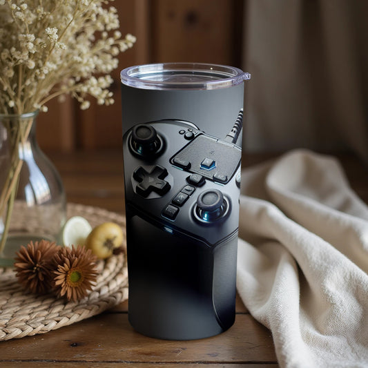 Sleek Gaming Controller Themed Stainless Steel Tumbler