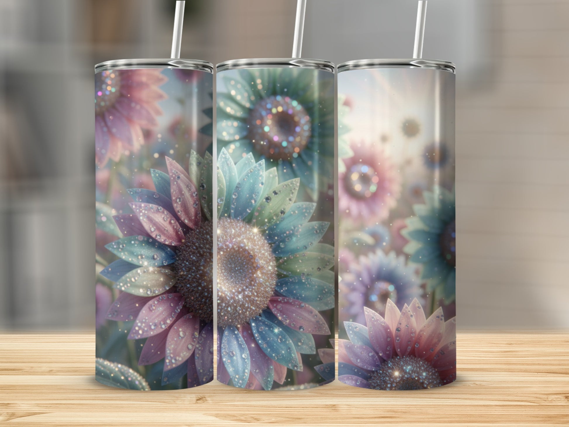 Beautiful Colorful Flower Art Travel Tumbler