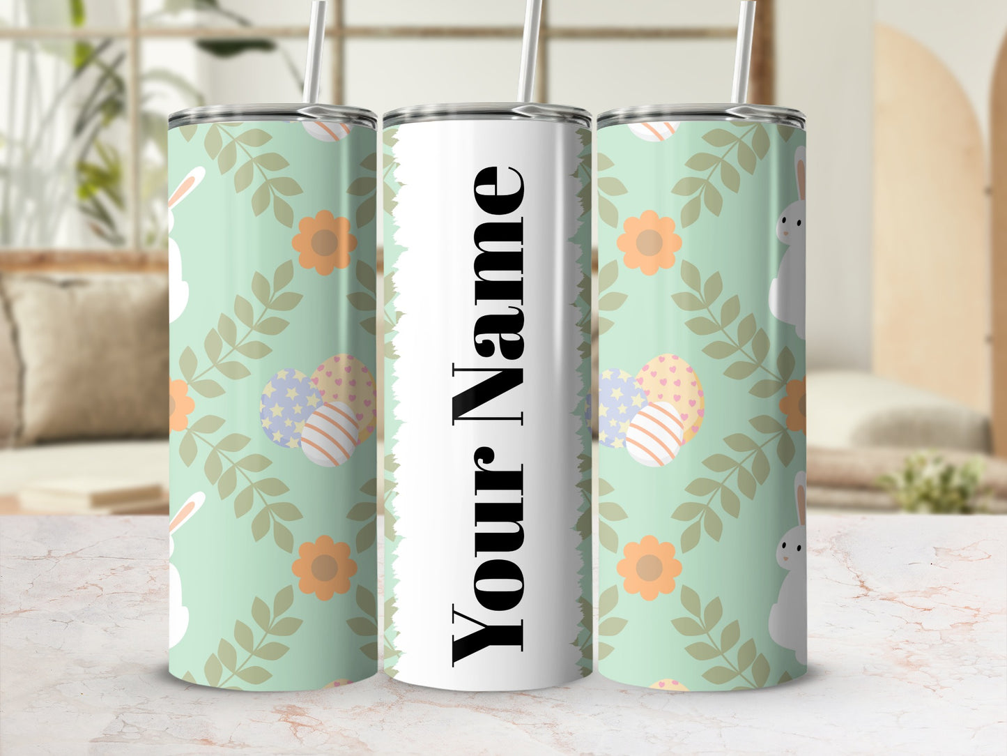 Personalized Easter Theme Customizable Tumbler