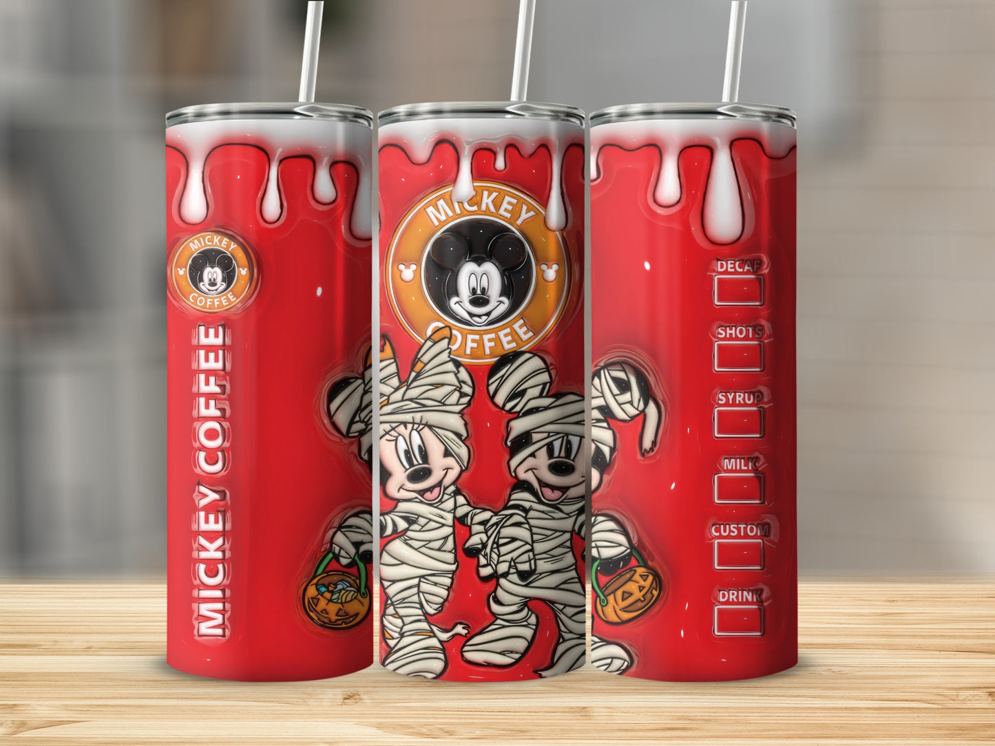 Unique Halloween Mickey Mouse Mummy Coffee Tumbler