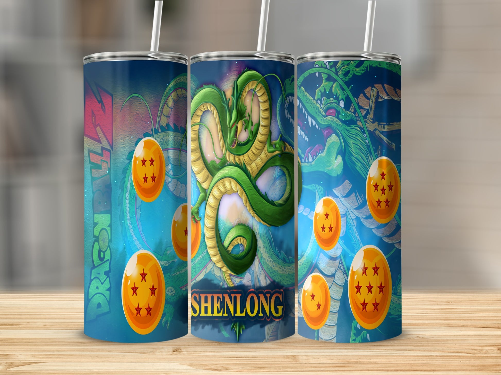 Dragon Ball Z Shenlong and Dragon Balls tumbler