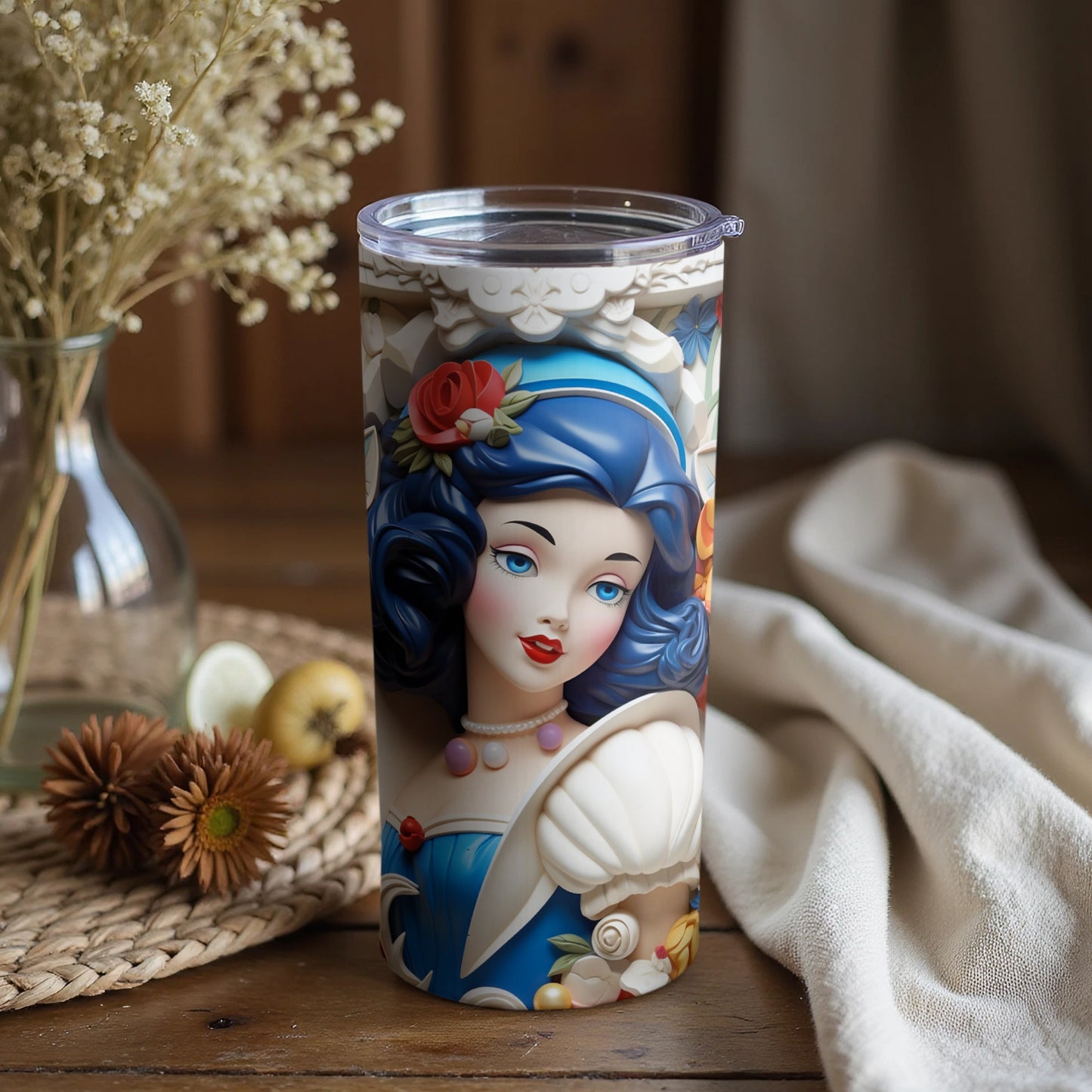 Beautifully Detailed Princess Insulated Tumbler