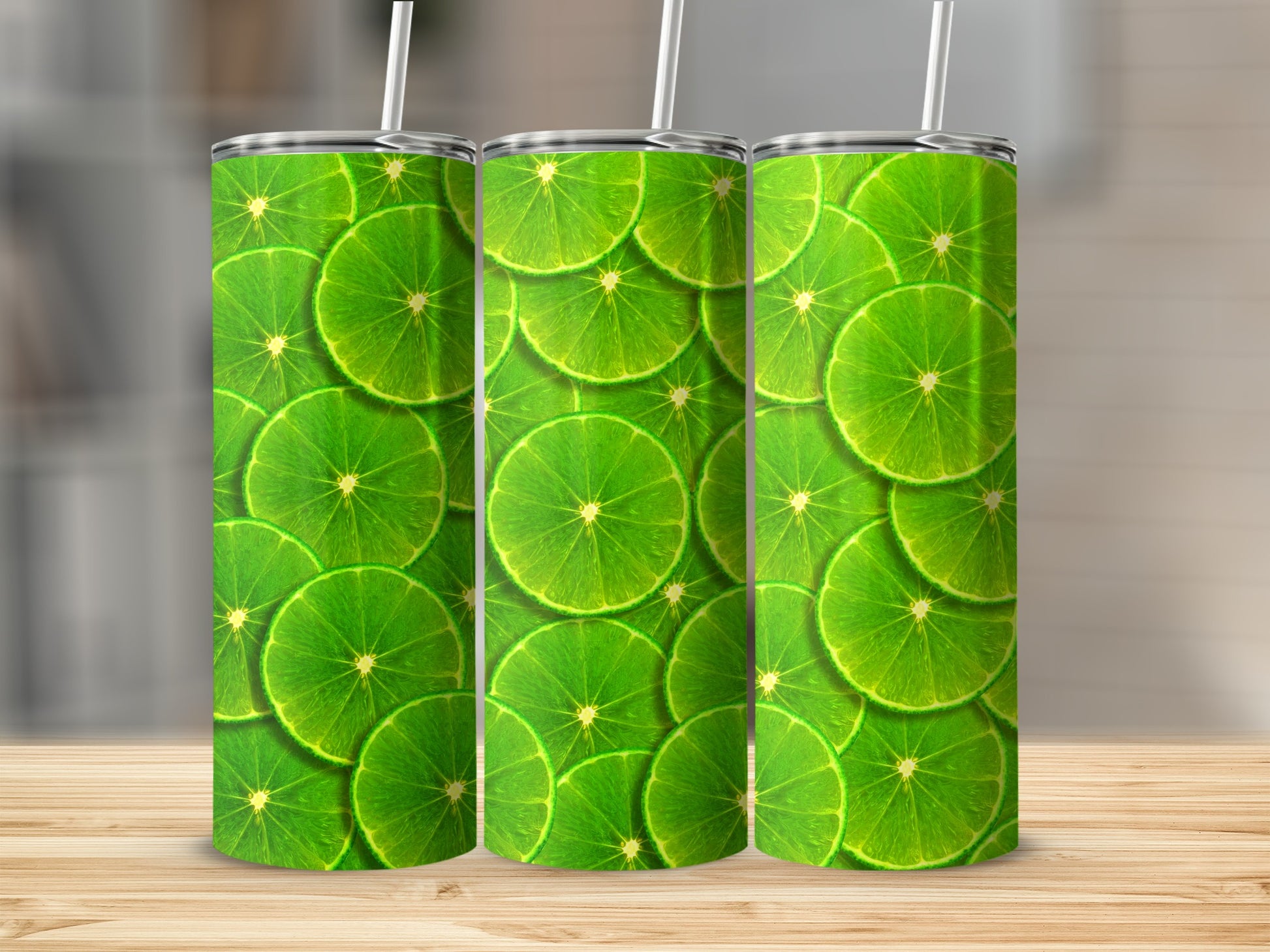Green Lime Slices Citrus Pattern Tumbler product type