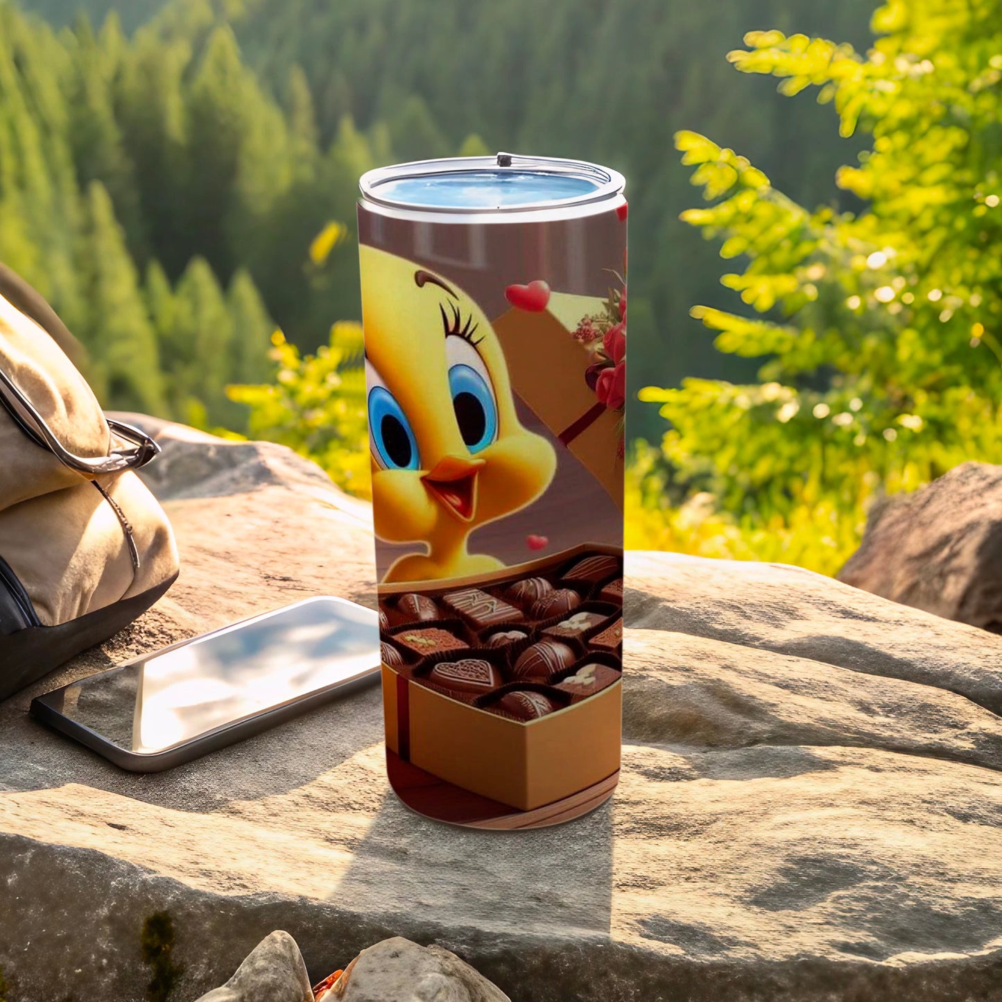 Tweety Bird with Chocolates Design Tumbler