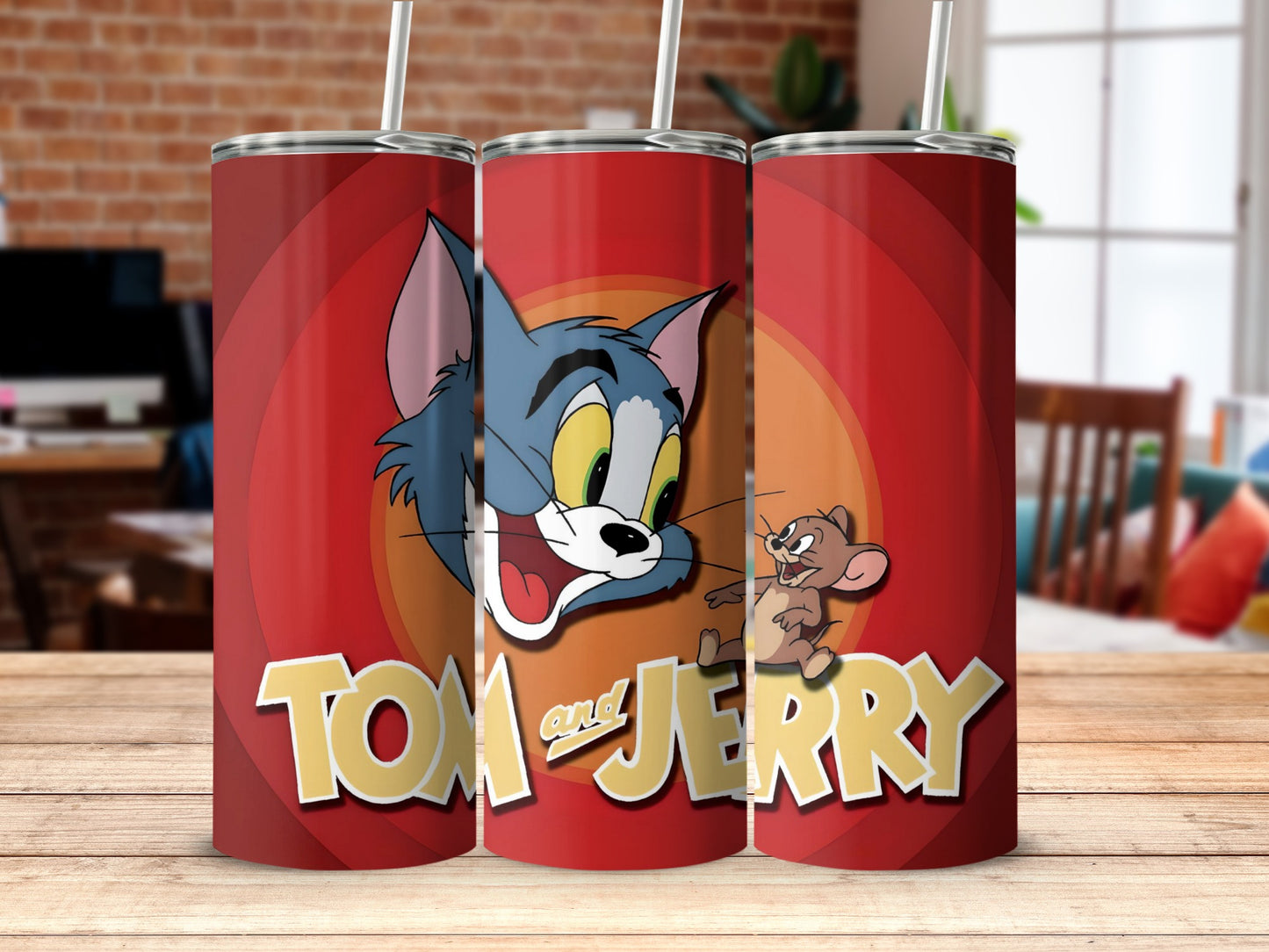 Tom and Jerry Cartoon Design Tumbler Product
