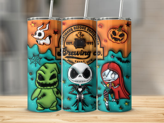 Nightmare Before Christmas Halloween Themed Tumbler