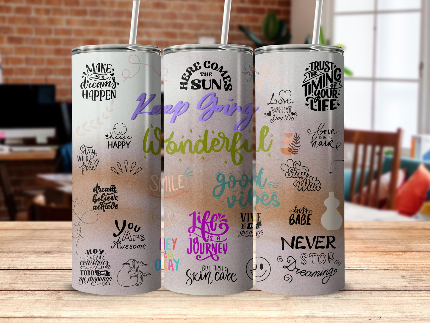 Inspirational Quote Tumbler for Motivational Moments