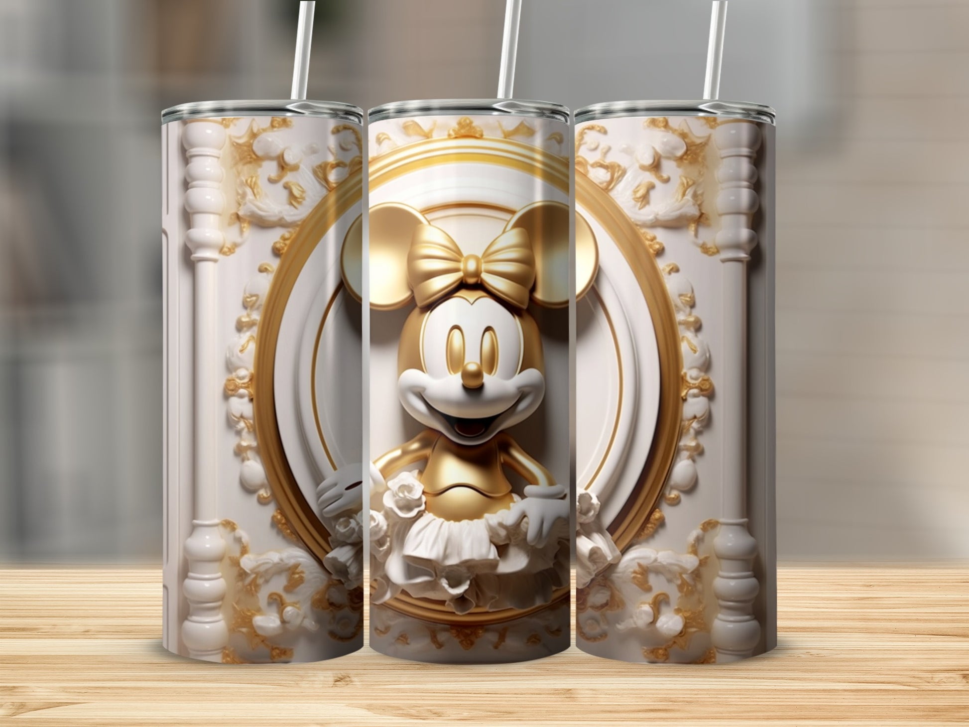Elegant Golden Character Tumbler