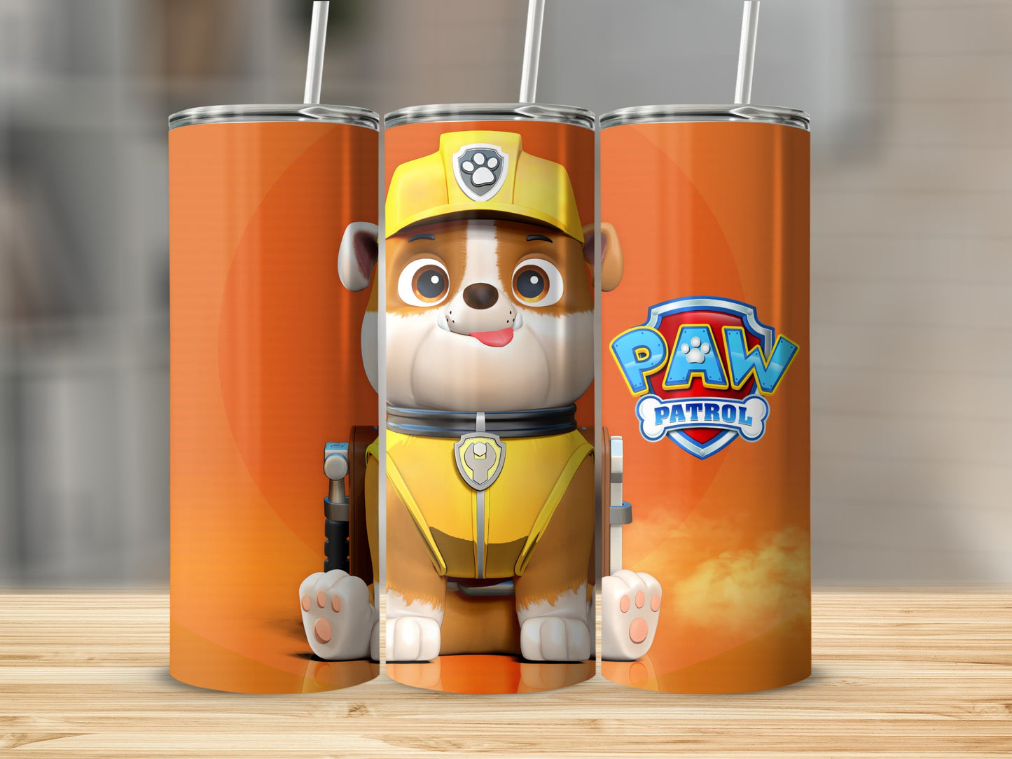 PAW Patrol Orange Tumbler with Character Print