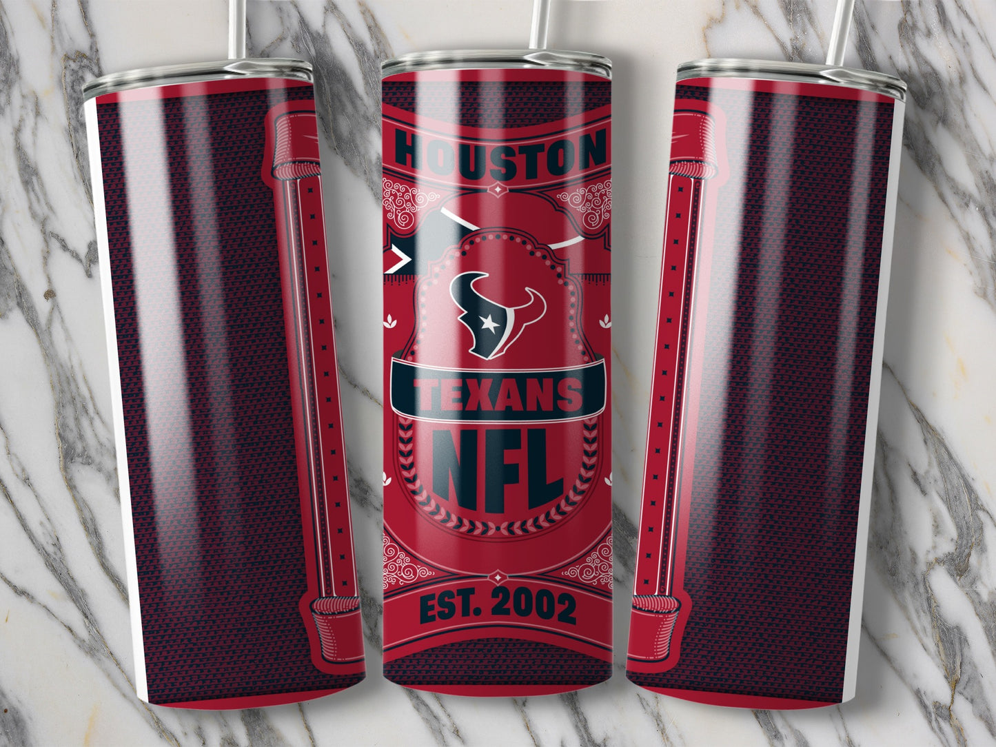 Houston Texans NFL Est 2002 Design Graphic Tumbler