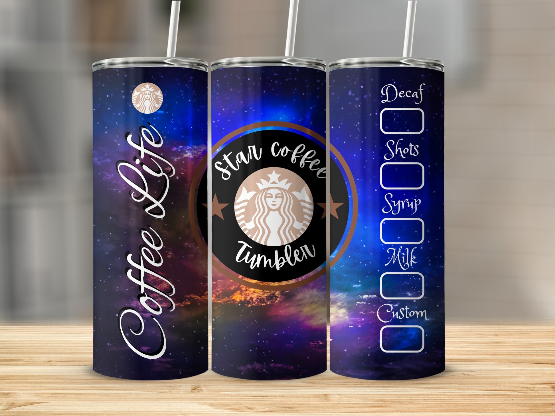 Star Coffee Life Customizable Tumbler for Coffee Lovers