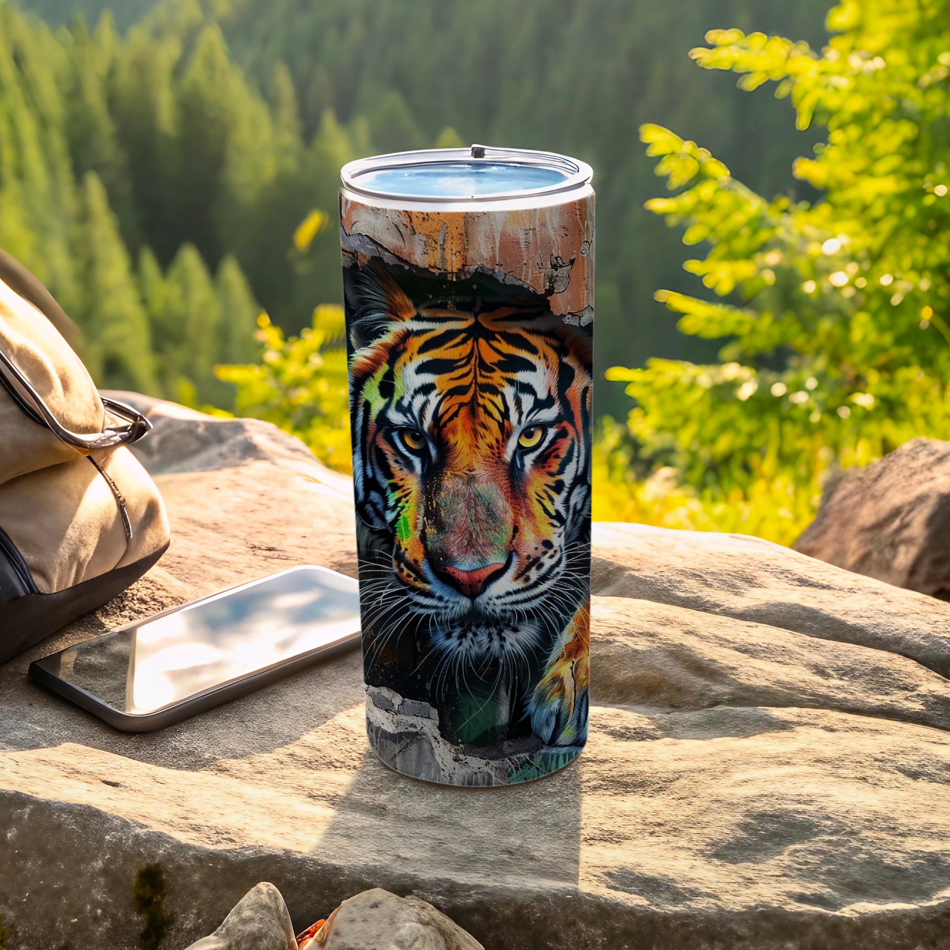 Fierce Tiger Head Tumbler Wall Breakthrough Design product type
Tiger tumbler
Big cat art
Wildlife design
Animal print cup
Jungle themed
Safari tumbler
Insulated mug
Travel drinkware
Beverage container
Artistic tiger
Unique gift idea
Nature inspired
Outdoor accessory
Drinkware
Cold hot cup
Wild animal
Graphic tumbler
Majestic tiger
Eye catching
Adventure essential