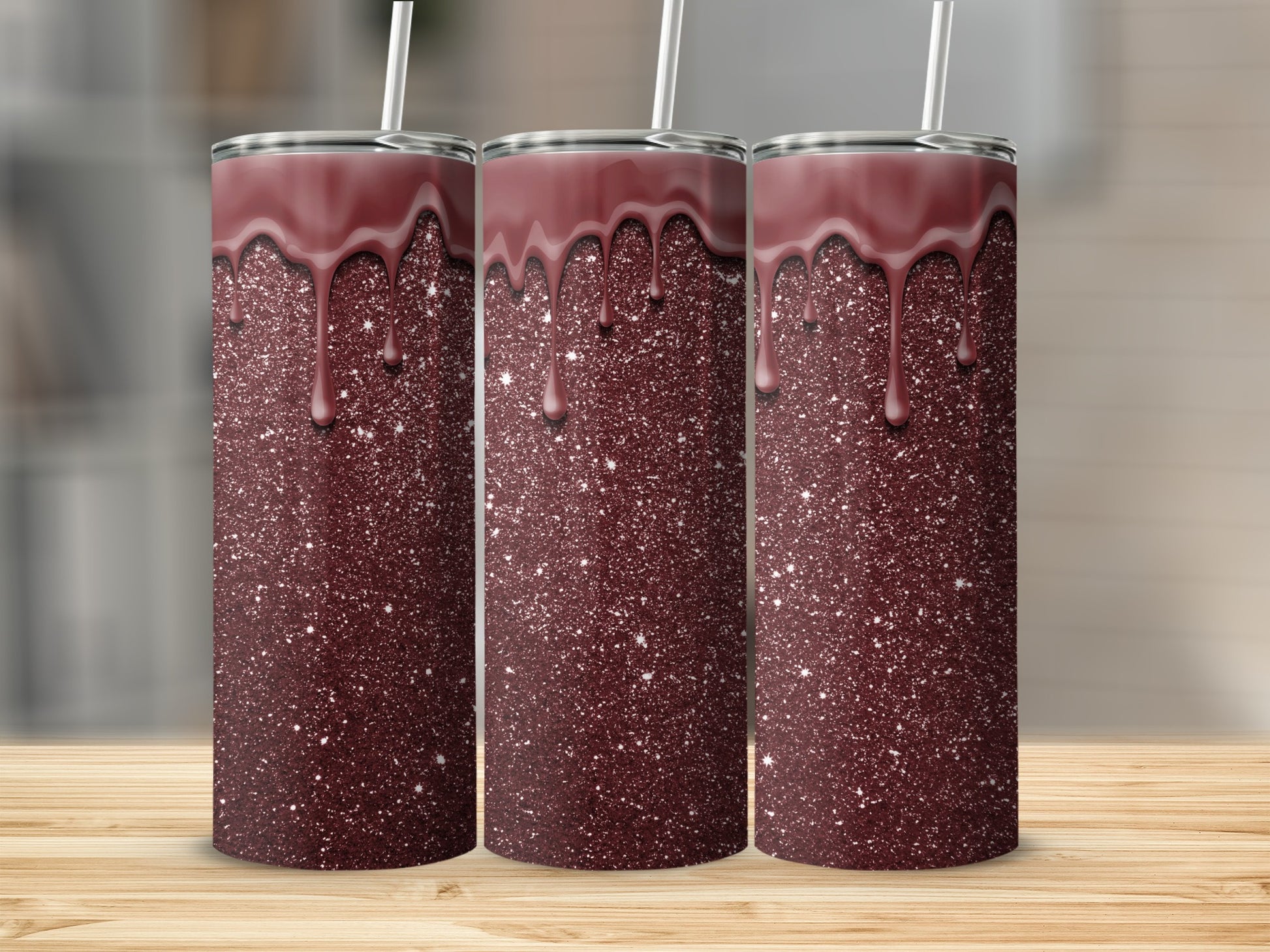 Glittery Dripping Tumbler Sparkly Drinkware Product