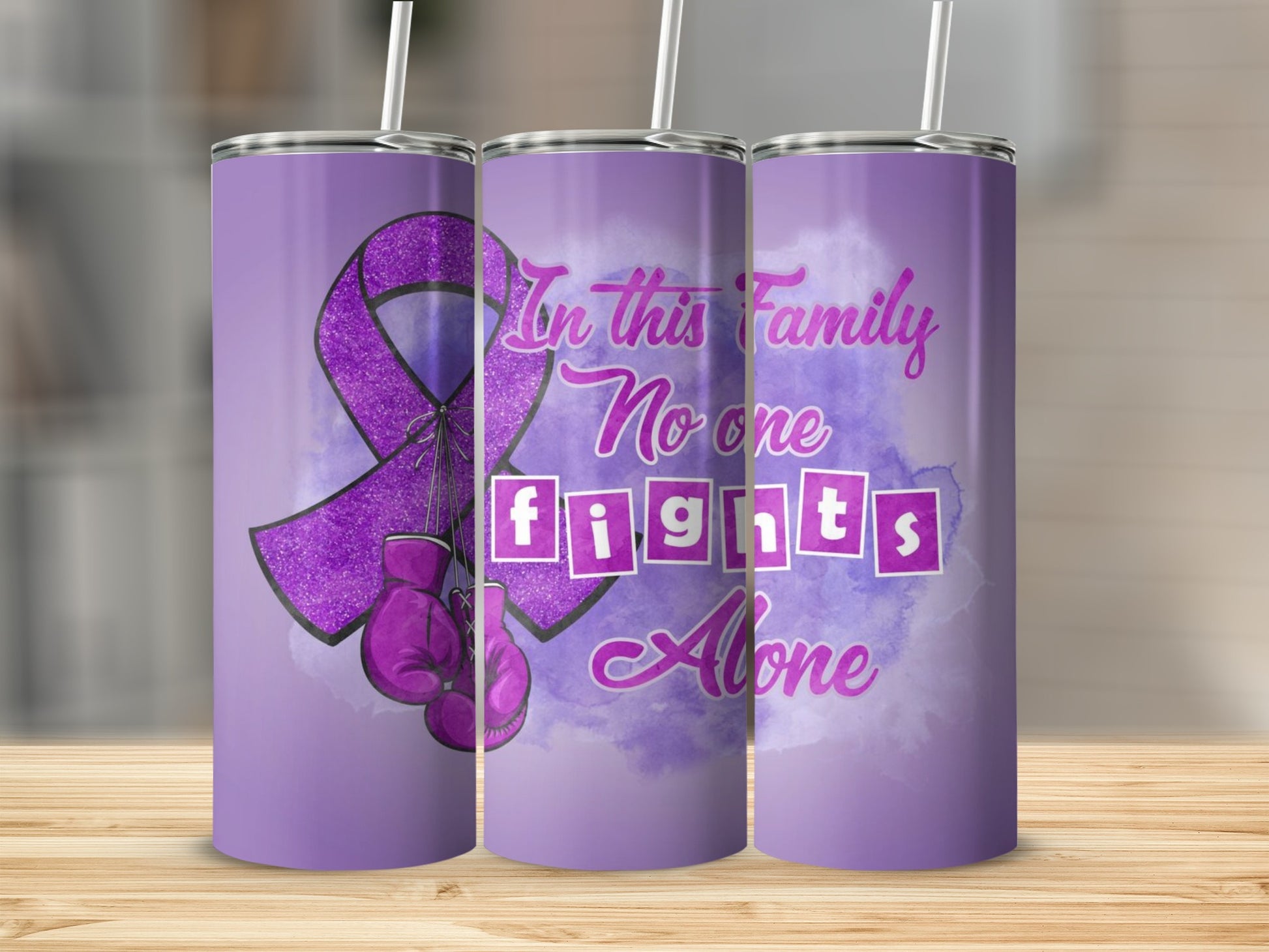 In This Family No One Fights Alone Tumbler Product