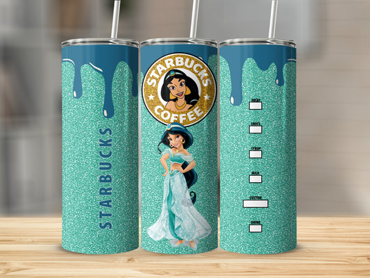 Starbucks Coffee Princess Tumbler with Straw Cup
