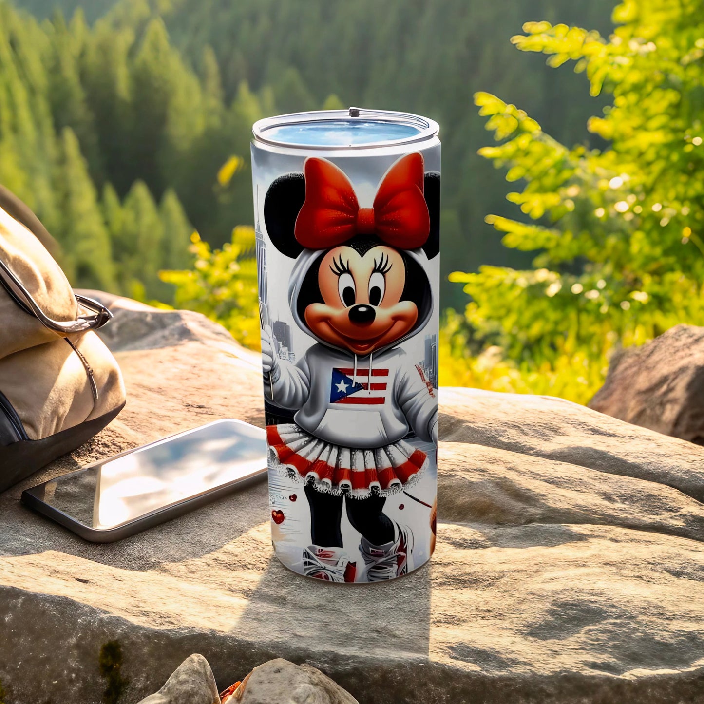 Mouse Character with Bow and Star Hoodie Tumbler