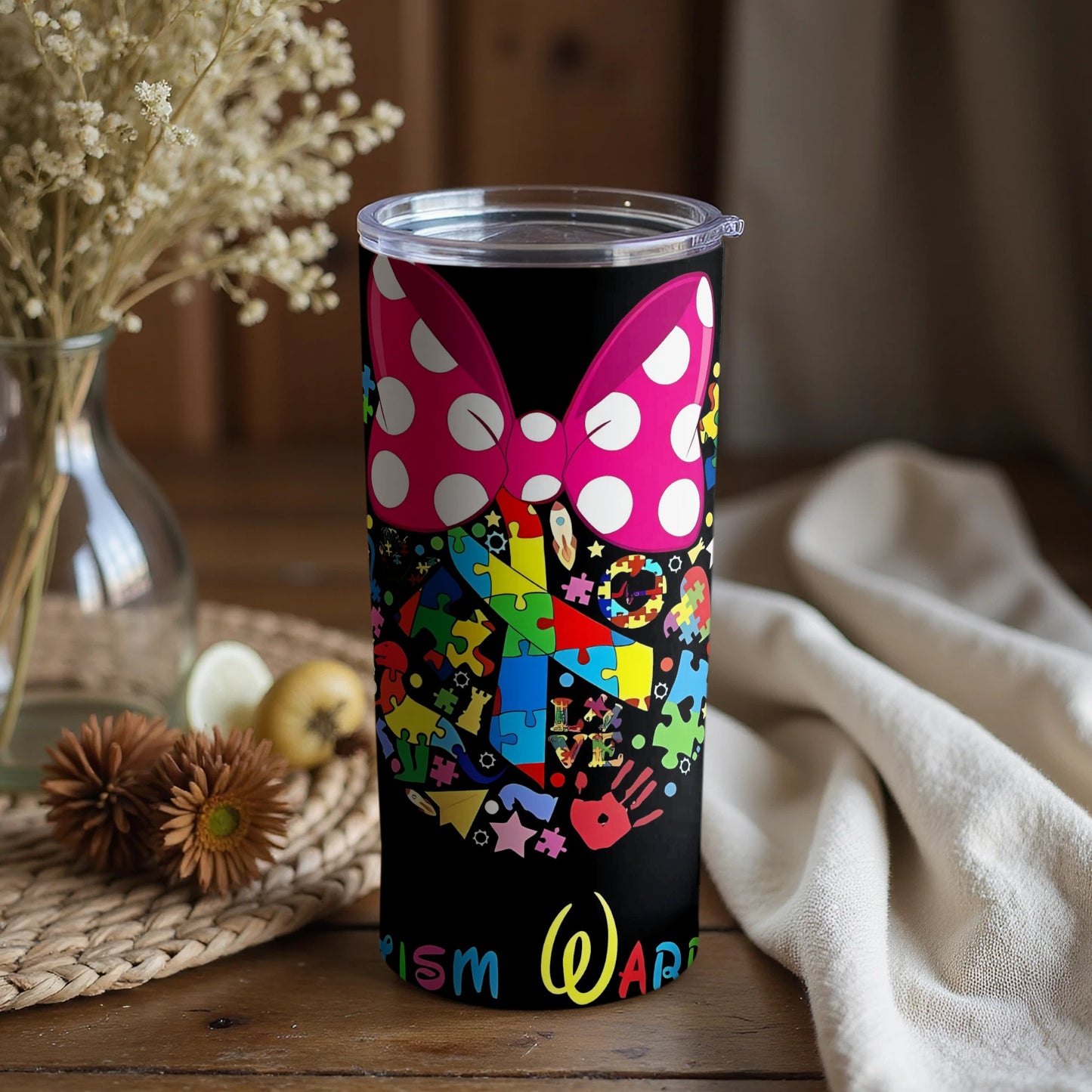 Autism Awareness Mouse Ears Tumbler Gift Idea