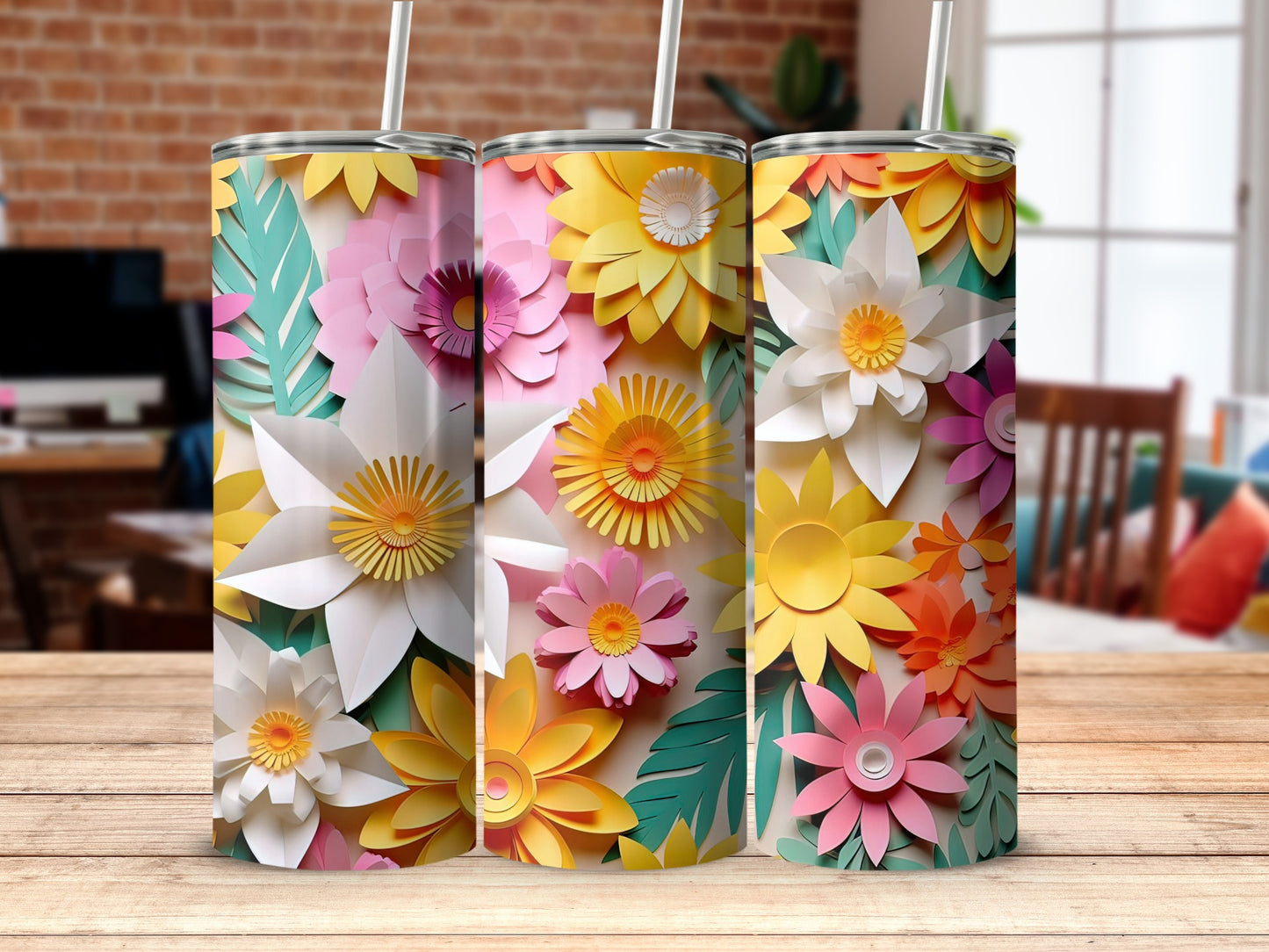 Colorful Floral Patterned Drinkware Collection