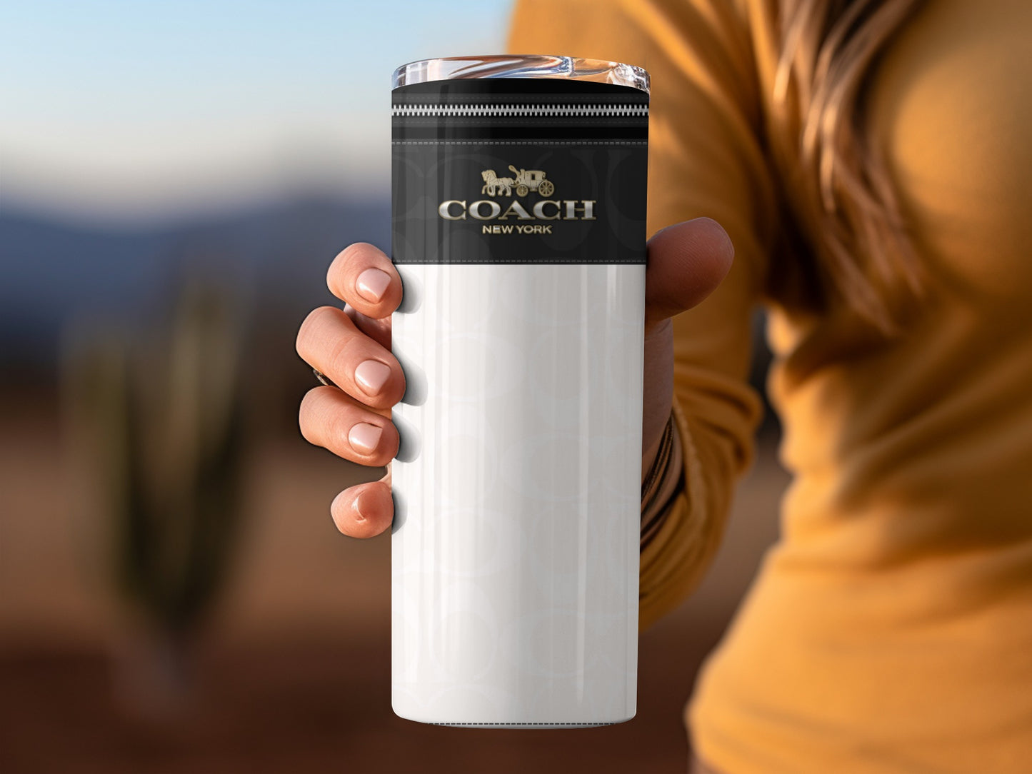 Coach New York Travel Tumbler with Secure Lid