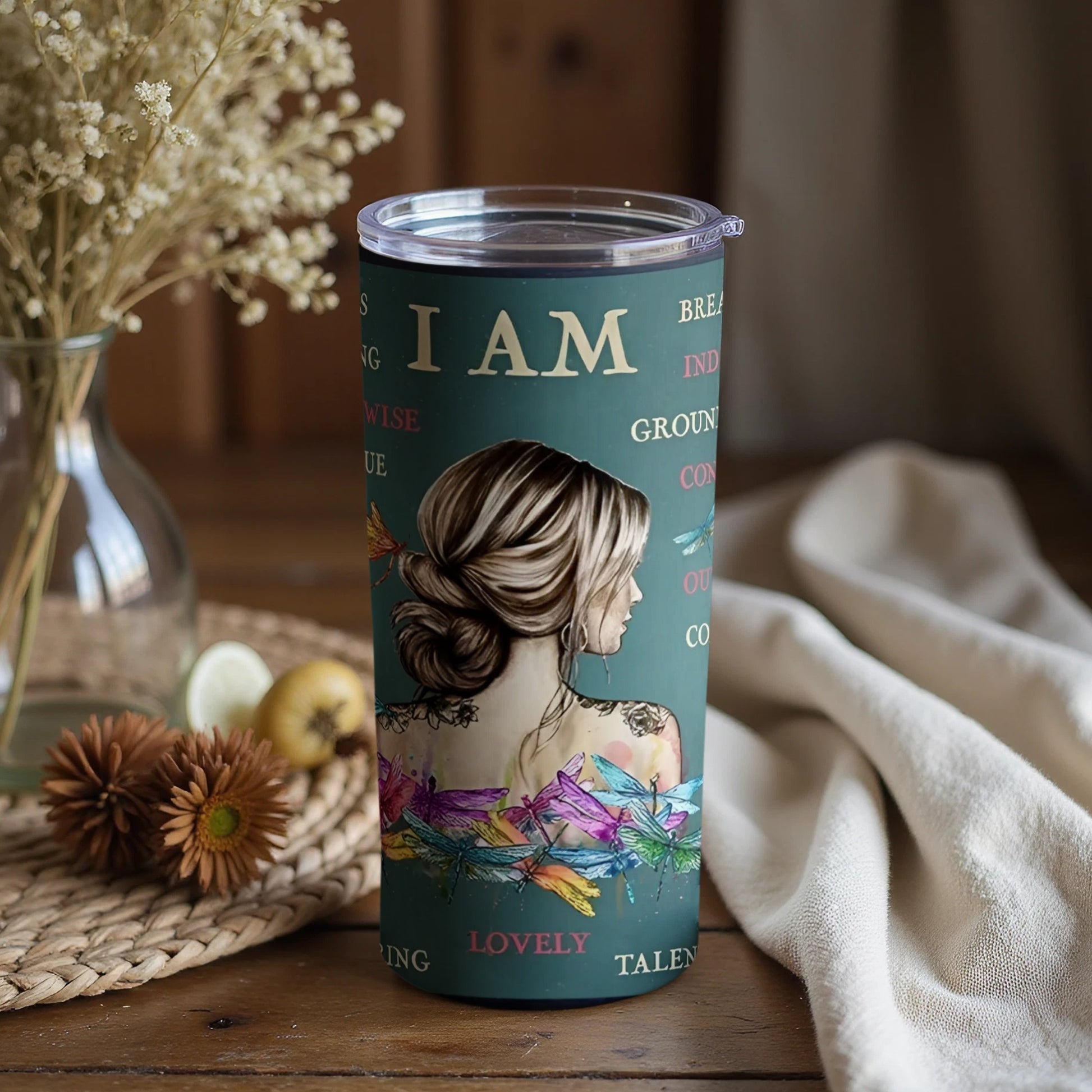 Inspiring Quote Art Tumbler for Motivational Moments