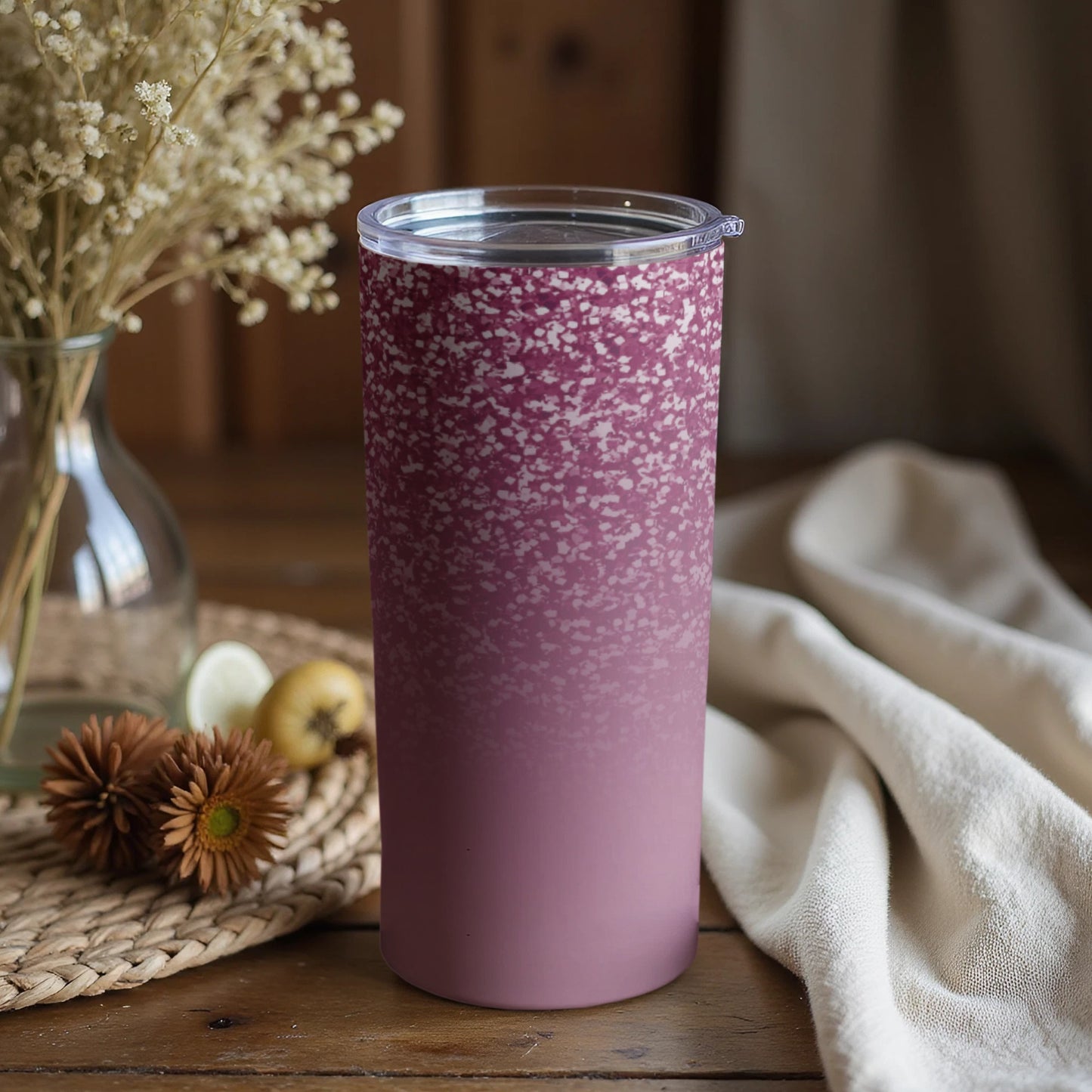 Elegant Floral Design Insulated Travel Tumbler Product