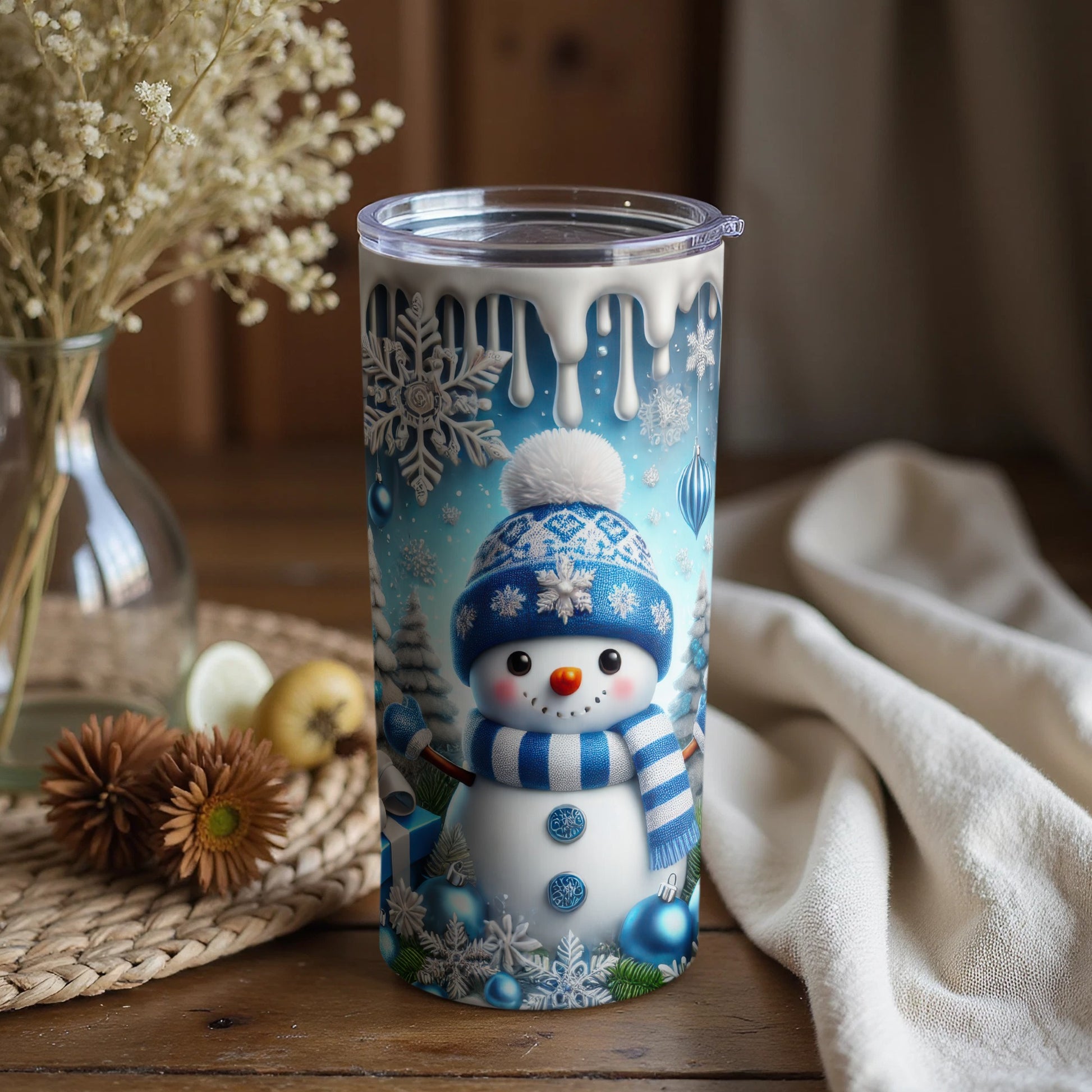 Winter Snowman Double-Walled Insulated Tumbler