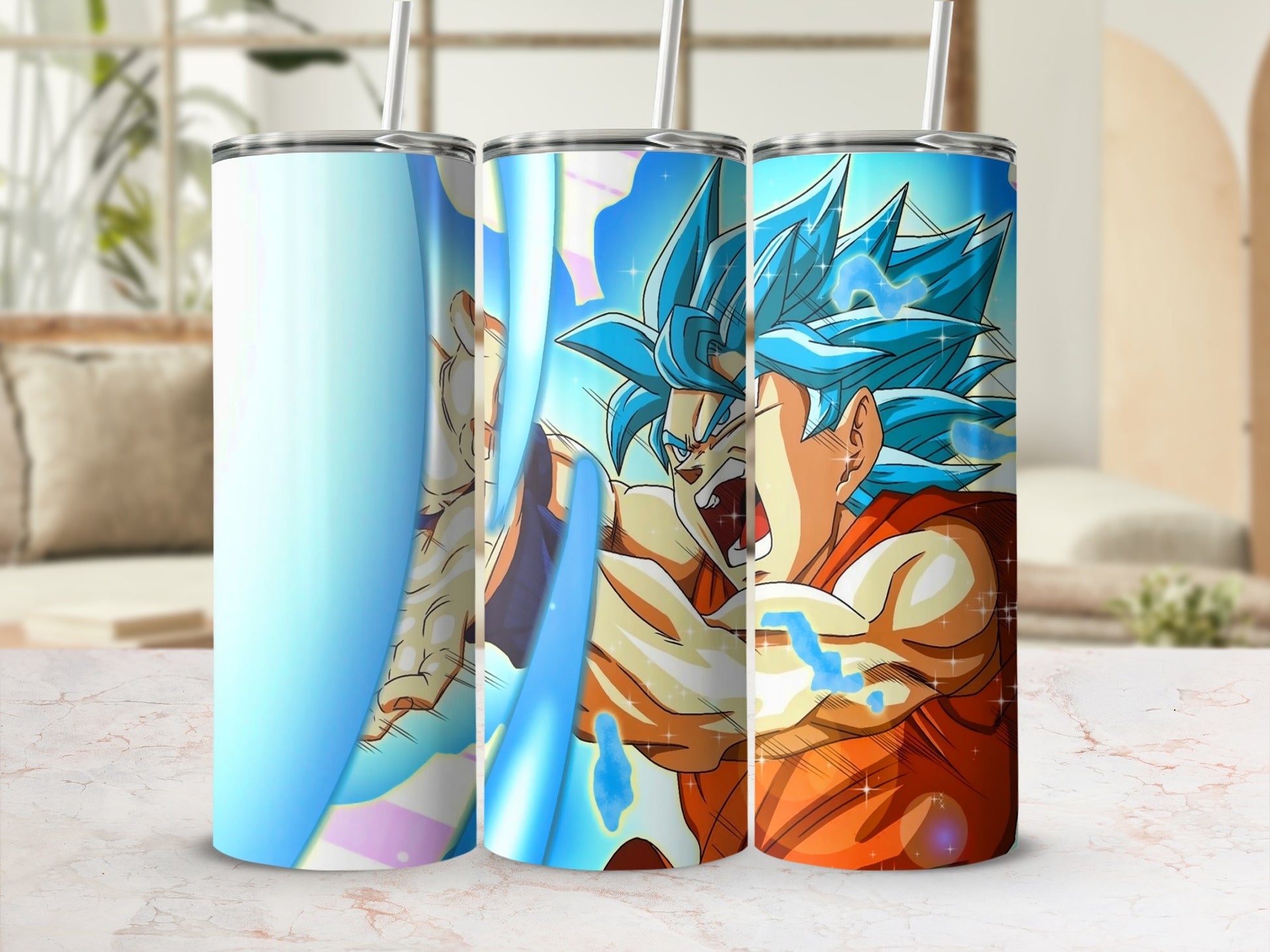 Super Saiyan Anime Character Tumbler for Fans
