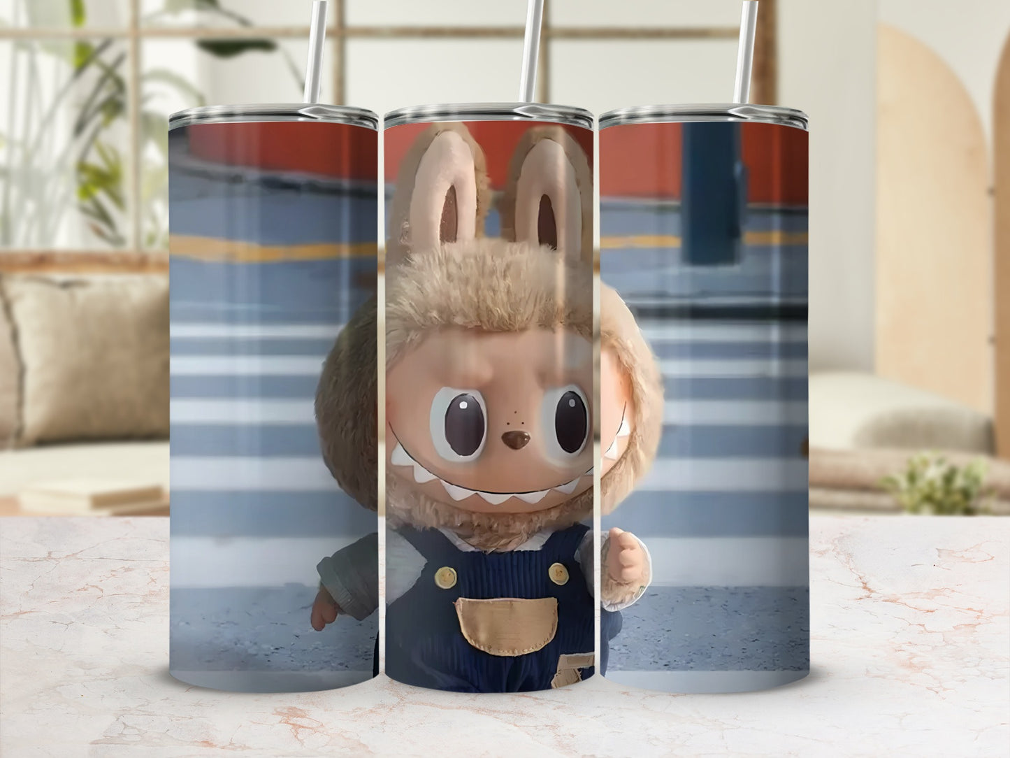 Cute Cartoon Rabbit Character Tumbler Cup for Kids