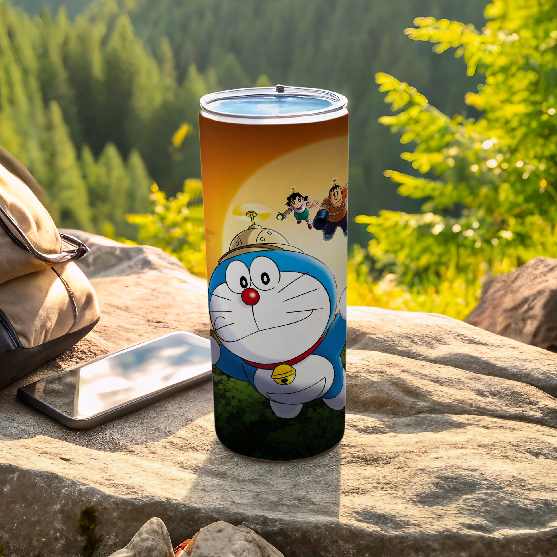 Colorful Cartoon Character Tumbler for Outdoor Adventures