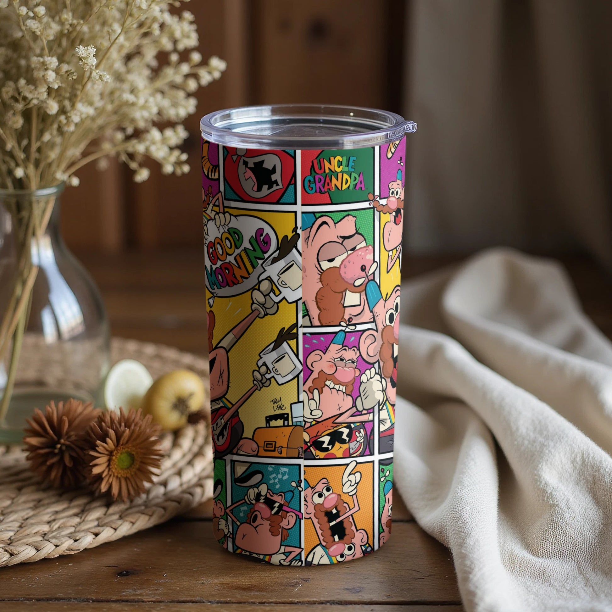 Cartoon Characters Good Morning Uncle Grandpa Tumbler