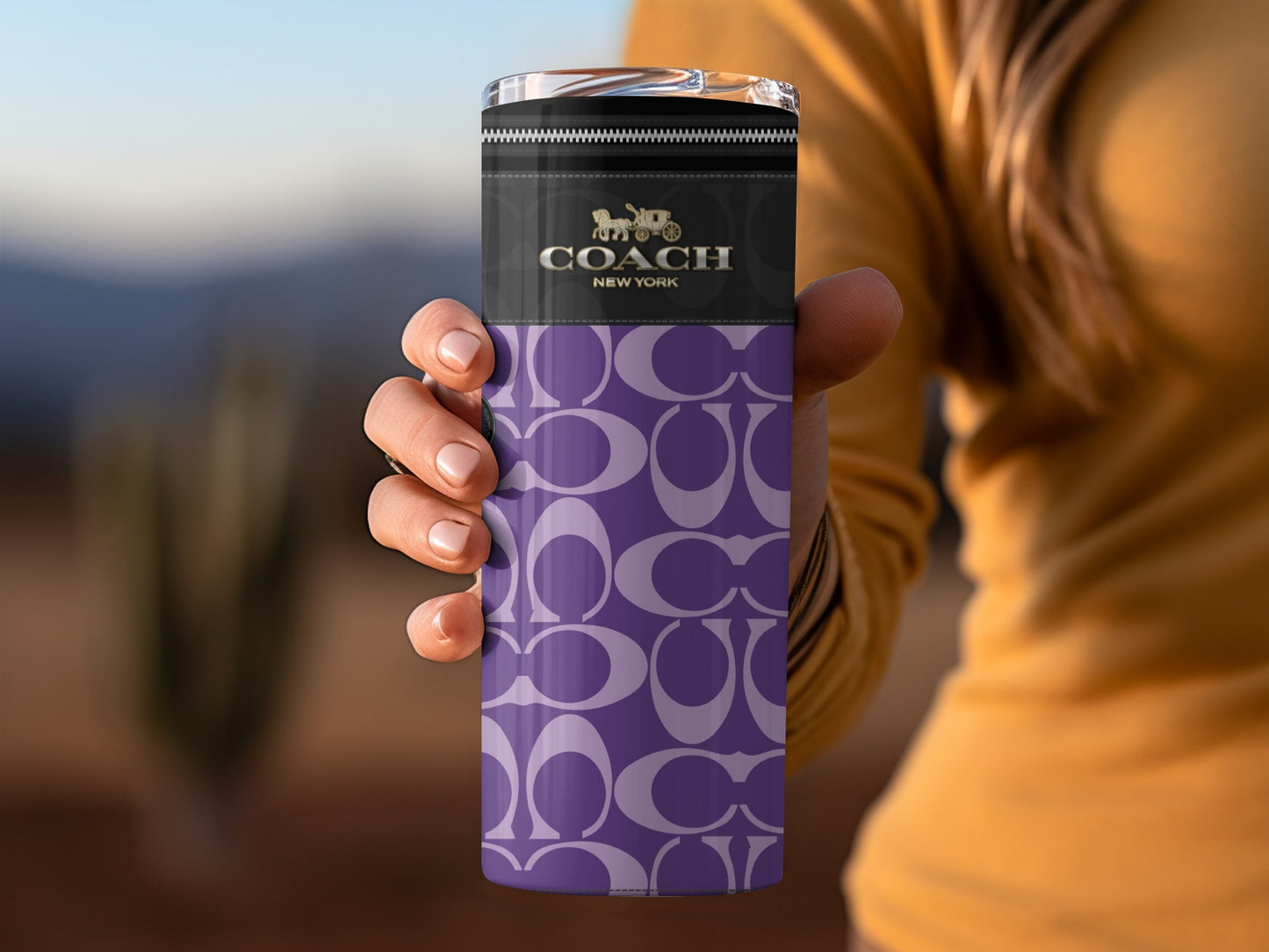 Coach New York Purple Insulated Tumbler Cup